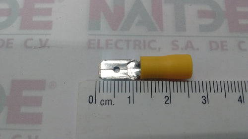 TERMINAL MACHO AMARILLA TCA351 HPAM 250 CAL 12-10 ( #AE55121 )