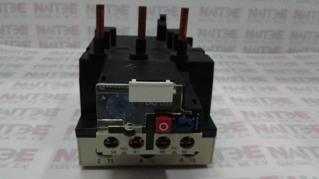 RELEVADOR DE SOBRECARGA TELEMECANIQUE LR2D3322 RANGO 17 - 25 AMP SERIE D2