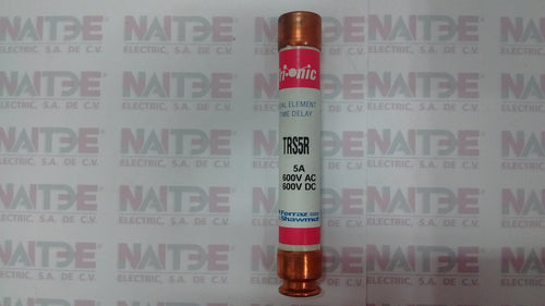 FUSIBLE BUSSMANN FRS5, 5 AMP 600 V ( EQ. FLS5 - TRS5 )