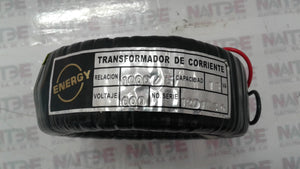 TRANSFORMADOR TIPO DONA ENERGY RELACION 1000:5 COLOR NEGRO