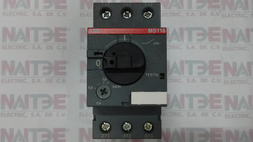 GUARDAMOTOR ABB  MS116-0.63,0.40 - 0.63 AMP. 230/440 VCA, 50/50 kA CAT.1SAM250000R1004