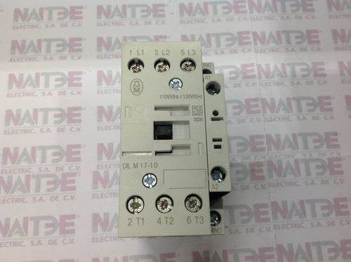 CONTACTOR MOELLER  DILOM ( 110 V 50HZ 120 V 60 HZ )  DIL M17-10